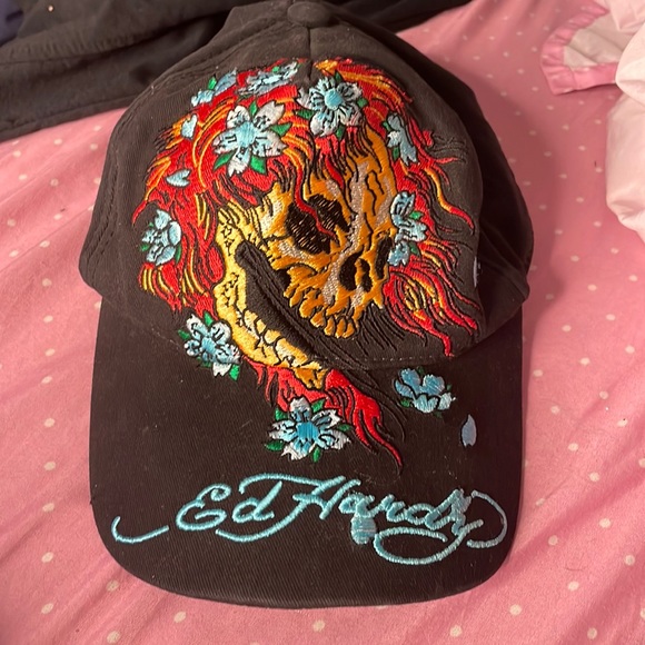 Ed Hardy Skull Adjustable Kids Hat OS